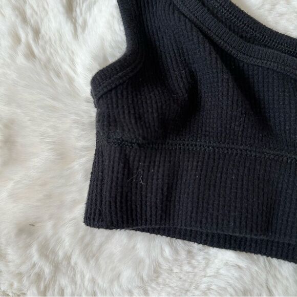 SKIMS waffle scoop bra in onyx black size xs - Picture 8 of 9
